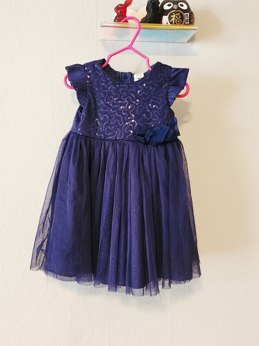 Little Me 18 Month Navy Sequin Tulle Party Dress